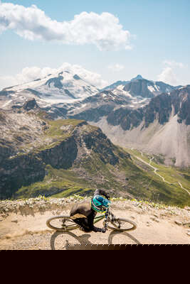 VTT sur le bike park de Tignes